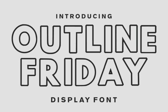 Outline Friday Font